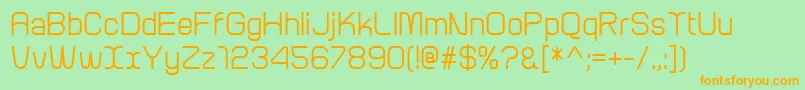 ArcleMedium Font – Orange Fonts on Green Background