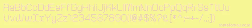 ArcleMedium Font – Pink Fonts on Yellow Background