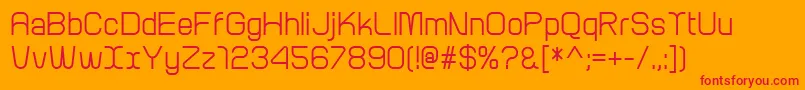 ArcleMedium-fontti – punaiset fontit oranssilla taustalla