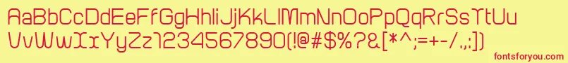 ArcleMedium Font – Red Fonts on Yellow Background