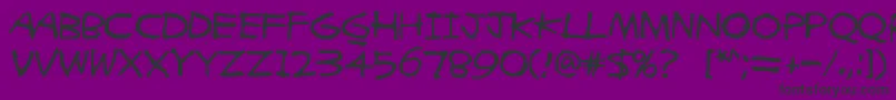 Zigzagzoel-fontti – mustat fontit violetilla taustalla