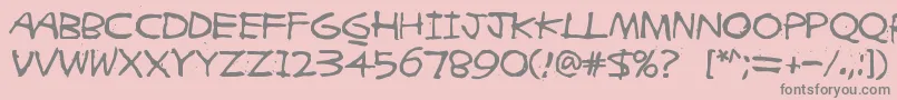 Zigzagzoel Font – Gray Fonts on Pink Background