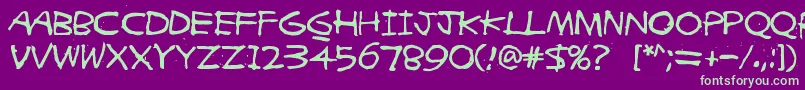 Zigzagzoel Font – Green Fonts on Purple Background