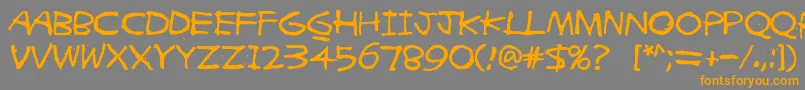 Zigzagzoel Font – Orange Fonts on Gray Background