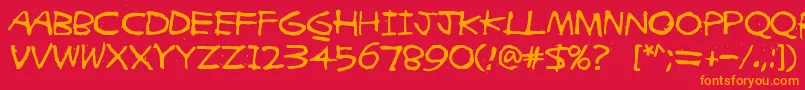 Zigzagzoel Font – Orange Fonts on Red Background