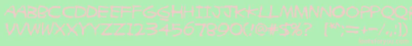 Zigzagzoel Font – Pink Fonts on Green Background