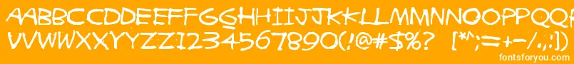 Zigzagzoel Font – White Fonts on Orange Background