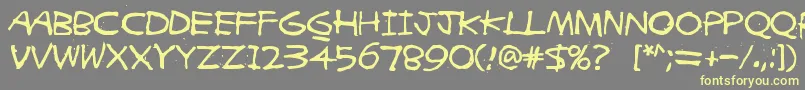 Zigzagzoel Font – Yellow Fonts on Gray Background