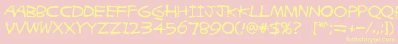 Zigzagzoel Font – Yellow Fonts on Pink Background