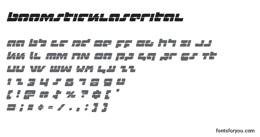 Шрифт Boomsticklaserital – алфавит, цифры, специальные символы