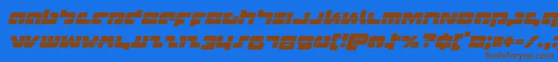 Boomsticklaserital Font – Brown Fonts on Blue Background