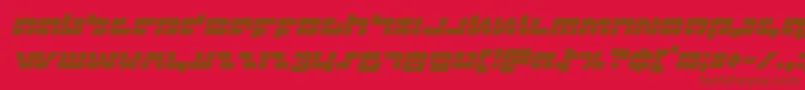 Boomsticklaserital-fontti – ruskeat fontit punaisella taustalla