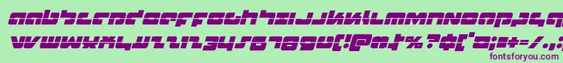 Boomsticklaserital Font – Purple Fonts on Green Background
