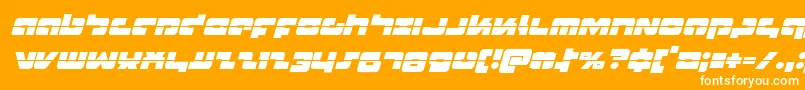 Шрифт Boomsticklaserital – белые шрифты на оранжевом фоне