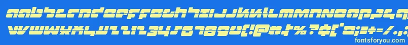 Boomsticklaserital Font – Yellow Fonts on Blue Background