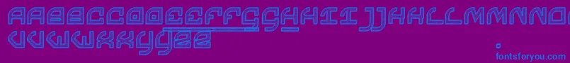 Chomage Font – Blue Fonts on Purple Background