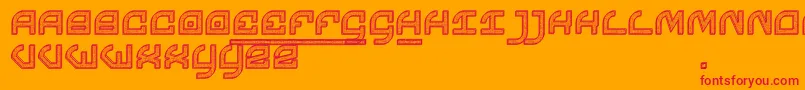フォントChomage – オレンジの背景に赤い文字