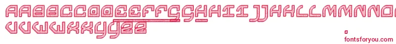 Chomage Font – Red Fonts on White Background