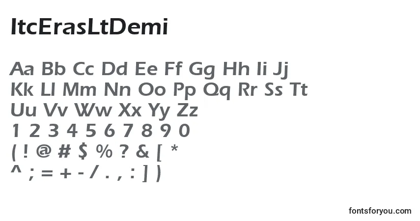 ItcErasLtDemi Font – alphabet, numbers, special characters