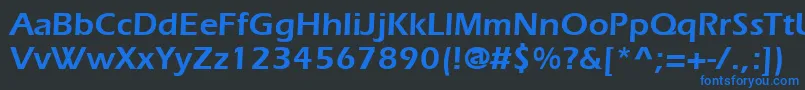 フォントItcErasLtDemi – 黒い背景に青い文字