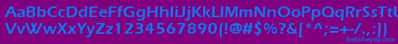 ItcErasLtDemi-Schriftart – Blaue Schriften auf violettem Hintergrund