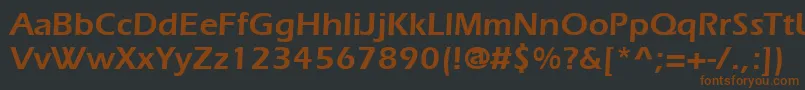 ItcErasLtDemi-fontti – ruskeat fontit mustalla taustalla