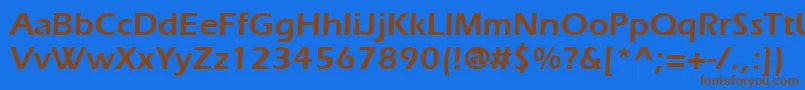 ItcErasLtDemi-fontti – ruskeat fontit sinisellä taustalla