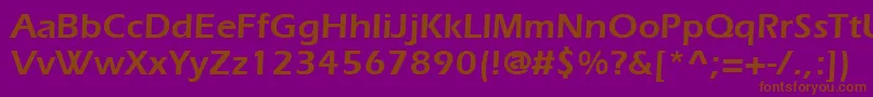ItcErasLtDemi-fontti – ruskeat fontit violetilla taustalla