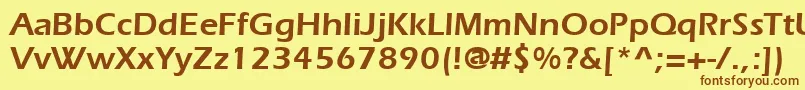 ItcErasLtDemi Font – Brown Fonts on Yellow Background