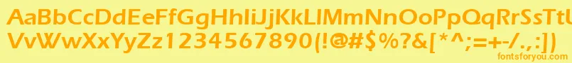 Шрифт ItcErasLtDemi – оранжевые шрифты на жёлтом фоне