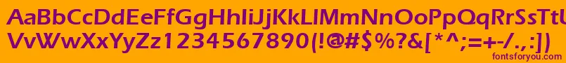 ItcErasLtDemi Font – Purple Fonts on Orange Background