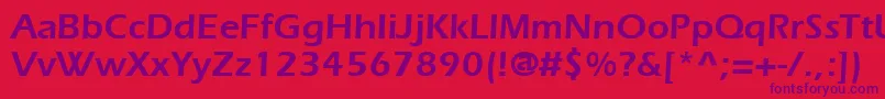 ItcErasLtDemi Font – Purple Fonts on Red Background