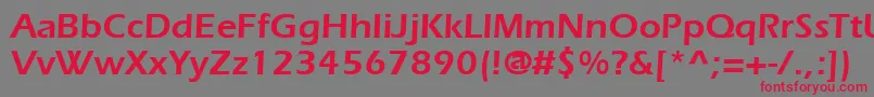 フォントItcErasLtDemi – 赤い文字の灰色の背景