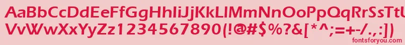 ItcErasLtDemi-fontti – punaiset fontit vaaleanpunaisella taustalla