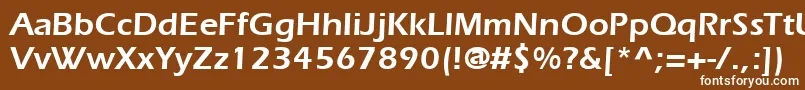 フォントItcErasLtDemi – 茶色の背景に白い文字