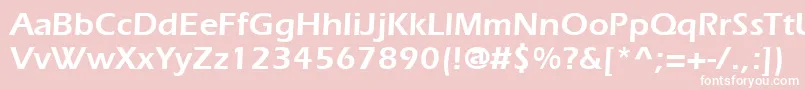 フォントItcErasLtDemi – ピンクの背景に白い文字
