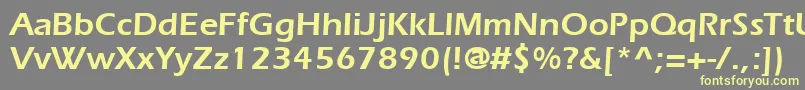 ItcErasLtDemi-Schriftart – Gelbe Schriften auf grauem Hintergrund