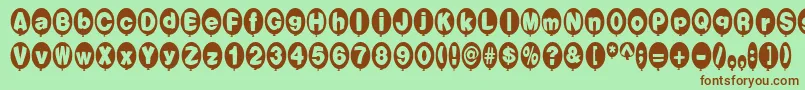 Шрифт Fts9Normal – коричневые шрифты на зелёном фоне
