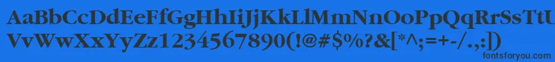 Шрифт ItcGaramondLtBold – чёрные шрифты на синем фоне