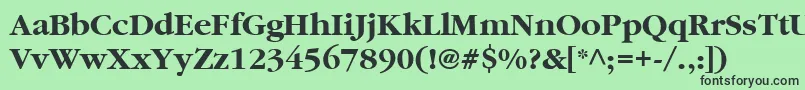 フォントItcGaramondLtBold – 緑の背景に黒い文字