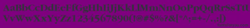 ItcGaramondLtBold-fontti – mustat fontit violetilla taustalla