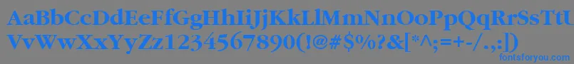 ItcGaramondLtBold Font – Blue Fonts on Gray Background