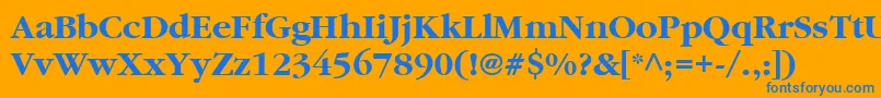 ItcGaramondLtBold Font – Blue Fonts on Orange Background