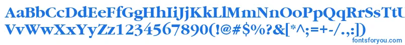 フォントItcGaramondLtBold – 白い背景に青い文字