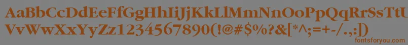 ItcGaramondLtBold Font – Brown Fonts on Gray Background