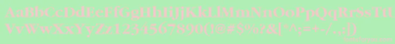 ItcGaramondLtBold Font – Pink Fonts on Green Background