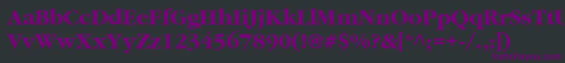 フォントItcGaramondLtBold – 黒い背景に紫のフォント