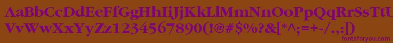 ItcGaramondLtBold Font – Purple Fonts on Brown Background