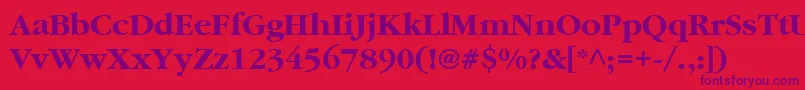 ItcGaramondLtBold Font – Purple Fonts on Red Background