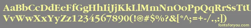 ItcGaramondLtBold Font – Yellow Fonts on Gray Background